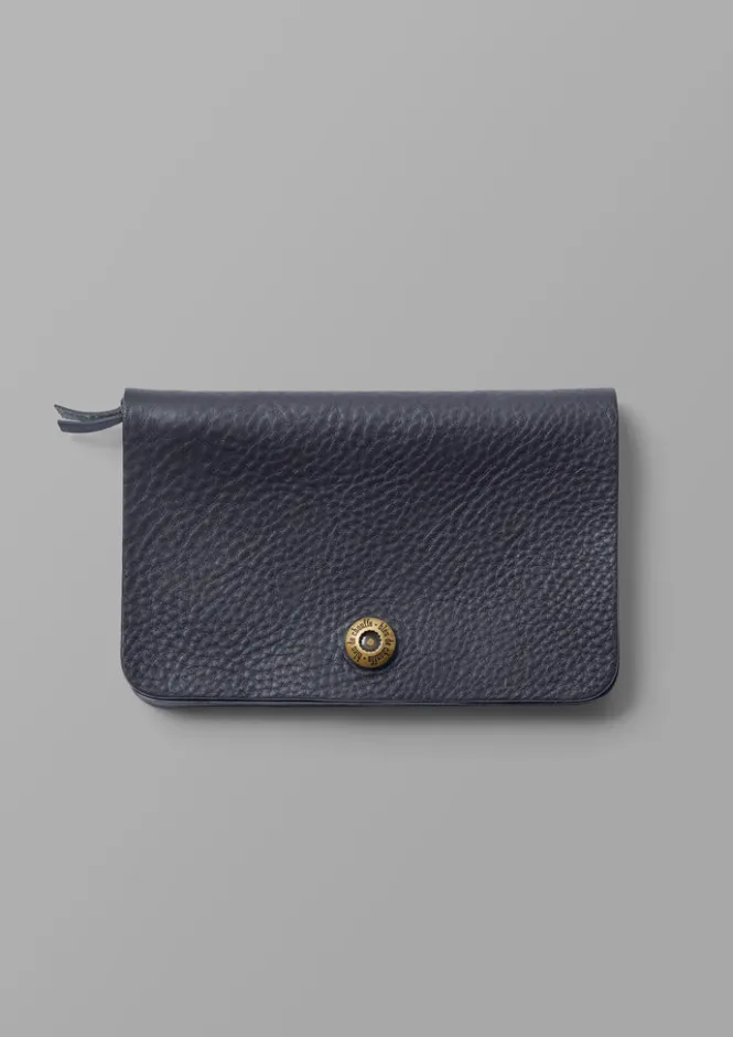 Bags & Belts-TOAST Bleu De Chauffe Leather Wallet Marine