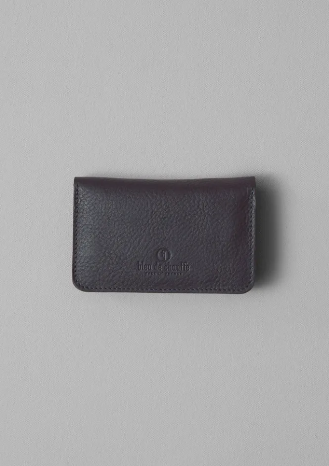 Bags & Belts-TOAST Bleu De Chauffe Leather Wallet Marine