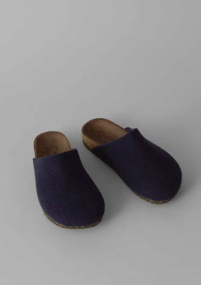 Slippers|Nightwear-TOAST Bosabo Felt Slippers Indigo