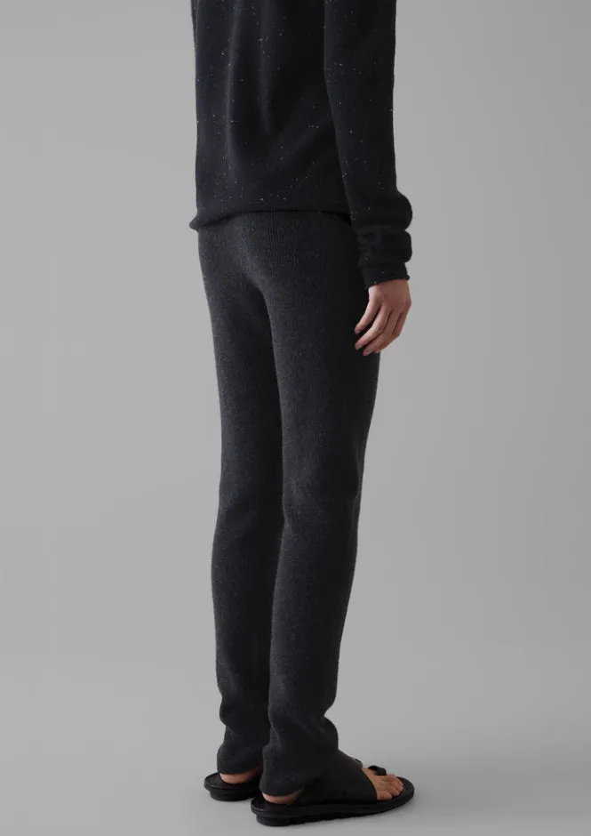 Cashmere|Loungewear-TOAST Cashmere Slim Leg Trousers Charcoal