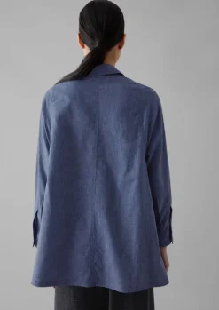 Workwear|Shirts-TOAST Cotton Shirt Chambray