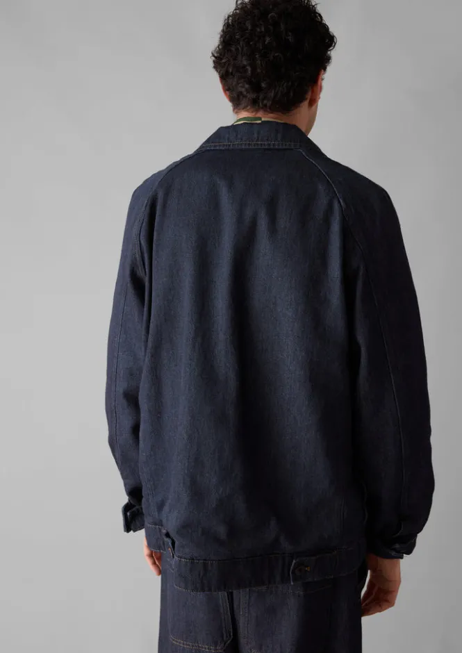 Denim|Workwear-TOAST Cotton Hemp Denim Jacket Indigo
