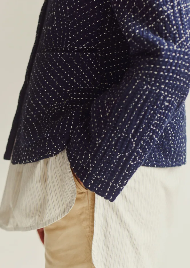 Coats & Jackets-TOAST Hand Embroidered Kantha Jacket Indigo