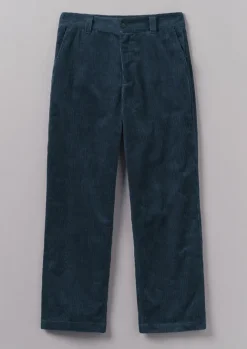 Cord|Trousers-TOAST Rory Organic Cord Trousers DustyNavy