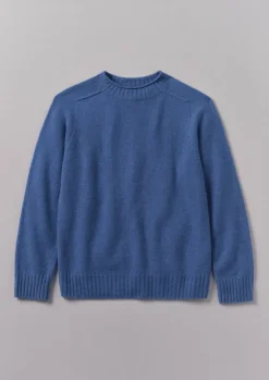 Knitwear-TOAST Seamless Wool Cashmere Sweater SlateBlue