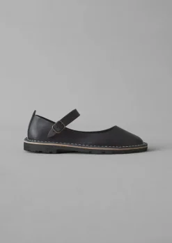 Shoes-TOAST Steve Mono Leather Mary Jane Shoes Black
