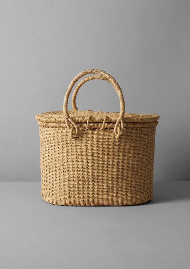 Baskets-TOAST Veta Vera Grass Picnic Basket Natural