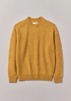 Knitwear-TOAST Wool Crew Neck Sweater MustardMarl